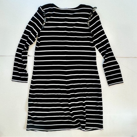 Old navy long sleeve striped ruffle shift dress ❤️ - Picture 4 of 6